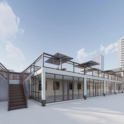 fenêtres en aluminium et portes en acier maisons en conteneurs préfabriquées maison pour une forte charge de vent de 50 m/s