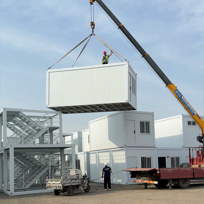 20ft/40ft Στερεό ένα ορόφου Κωντέινερ Σπίτι από χάλυβα με αλουμινίου συρόμενο παράθυρο και χάλυβα δομή