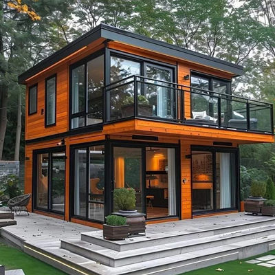 Instalación de acero ligero Villa Contenedor Casa Personalización de área escénica