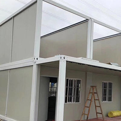 The steel structure is stable and load-bearing. It is a green, environmentally friendly and recyclable double-layer container building with strong adaptability to terrain